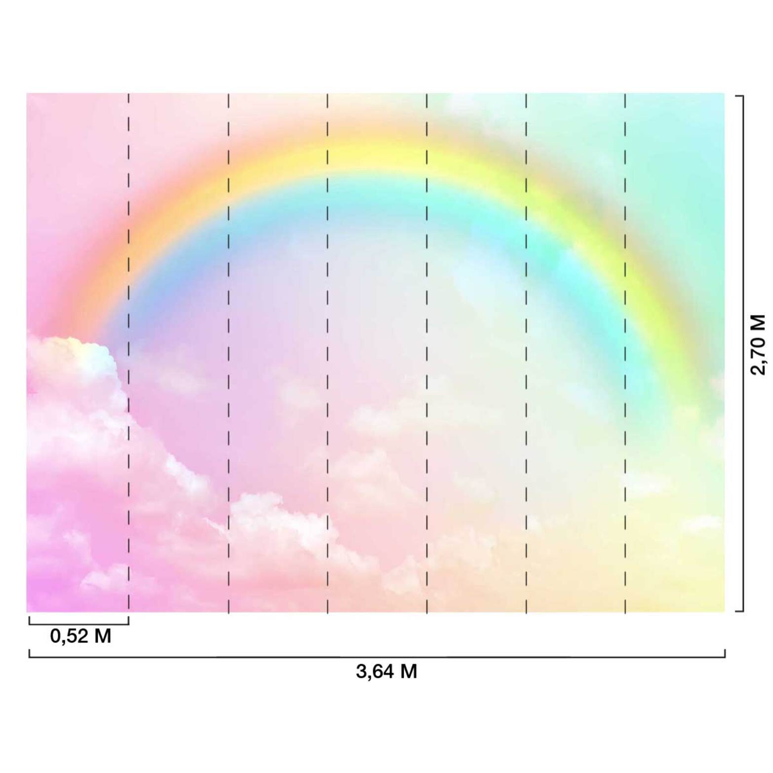 Papier peint panoramique Poppy sky  Intissé