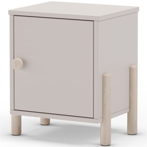 Table de chevet enfant 1 porte en bois - BASTIEN