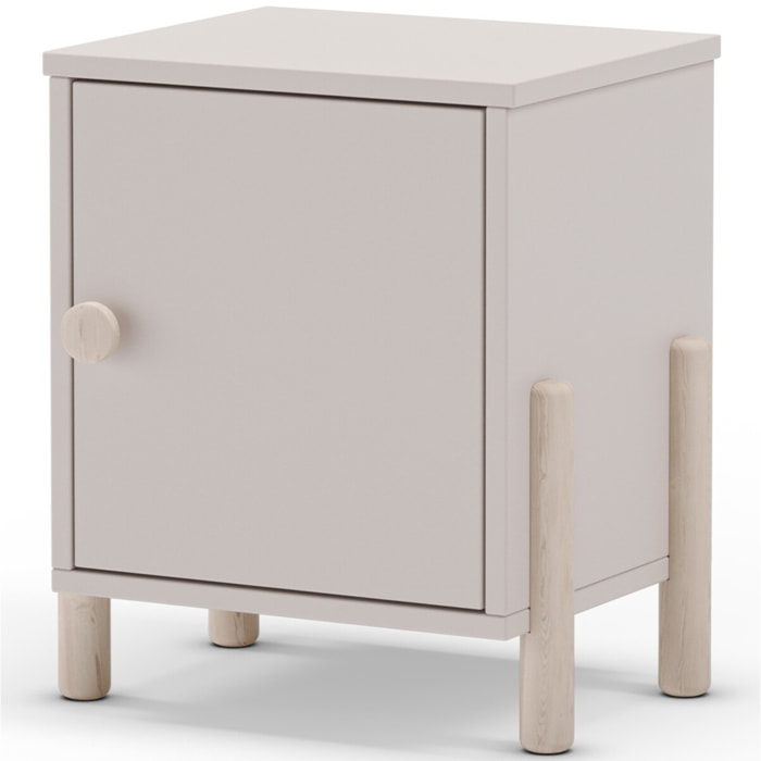 Table de chevet enfant 1 porte en bois - BASTIEN