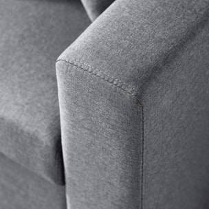 Canapé d'angle convertible réversible 3 places tissu avec coffre IDA