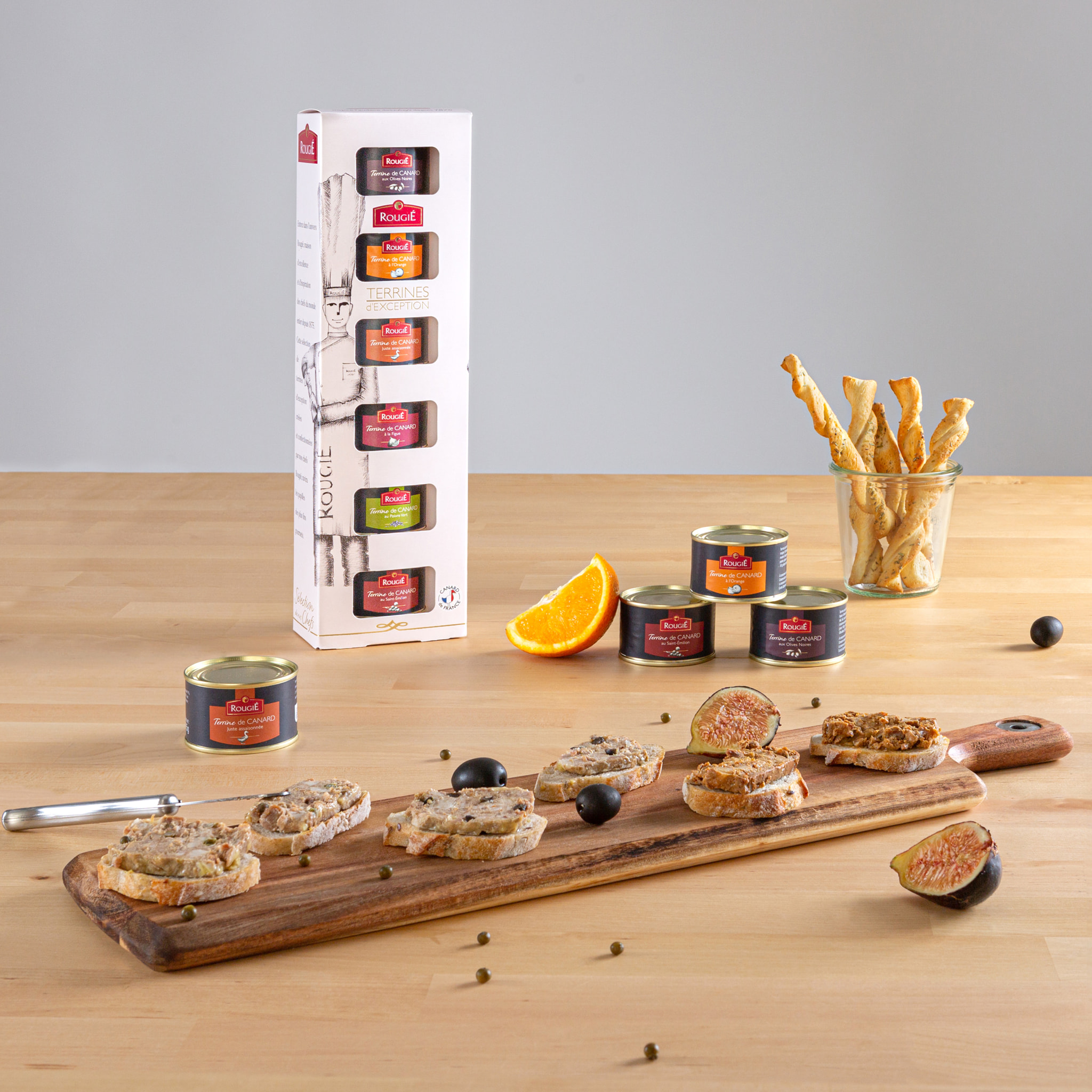 Coffret La Baguette - Assortiment de 6 terrines de canard - 6x65g