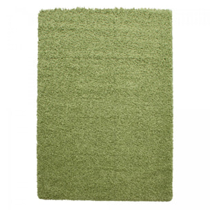 Tapis poils longs shaggy tissé motif uni ROCA
