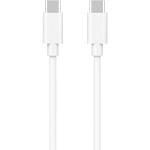 Câble USB C ESSENTIELB vers USB-C 1M Blanc compatible iPhone 17 16 15 Pro Max et Samsung Galaxy S25 S24 Ultra