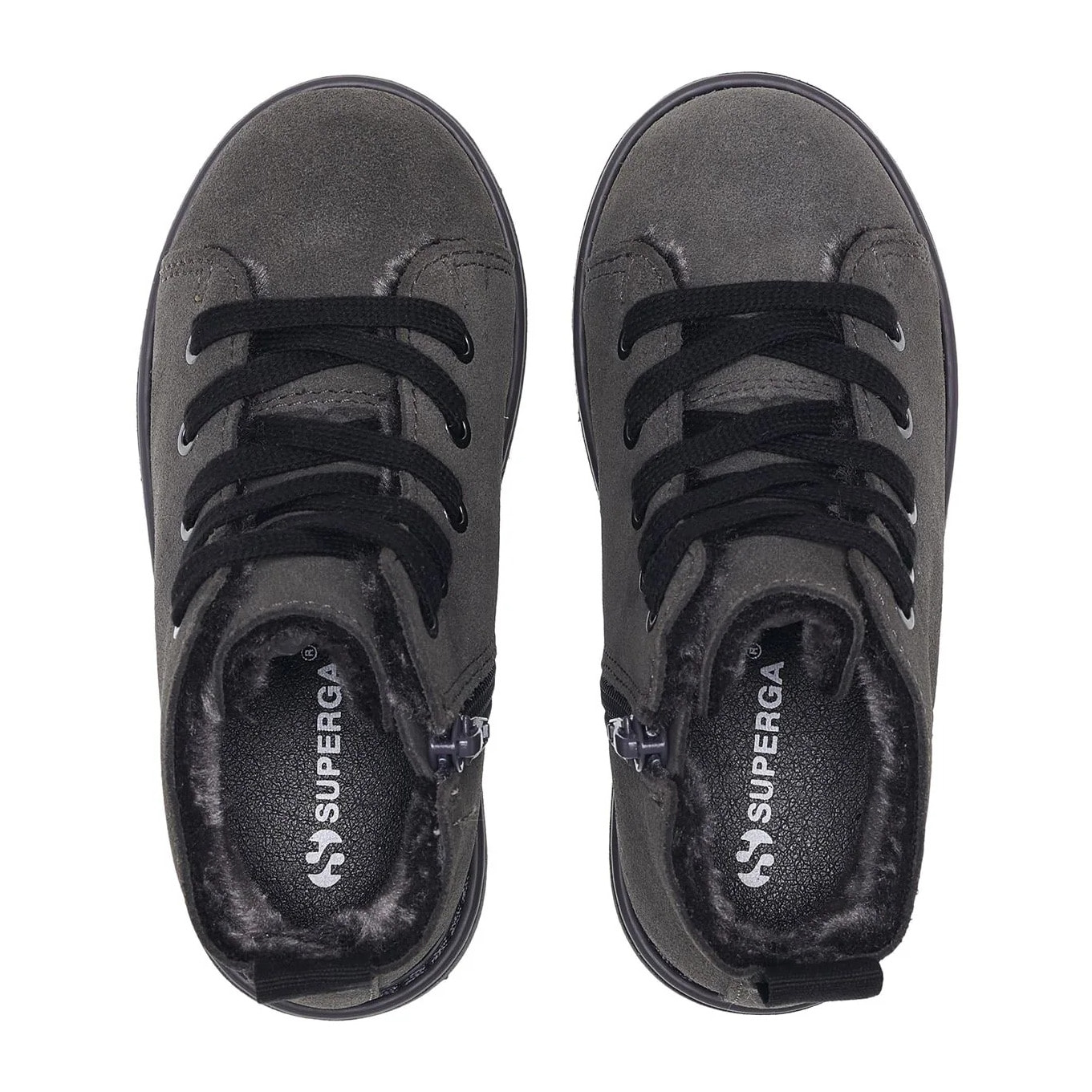 Superga - Stivaletti Bambino/a Grigio - 3008 KIDS LACE-UP BOOT SUEDE