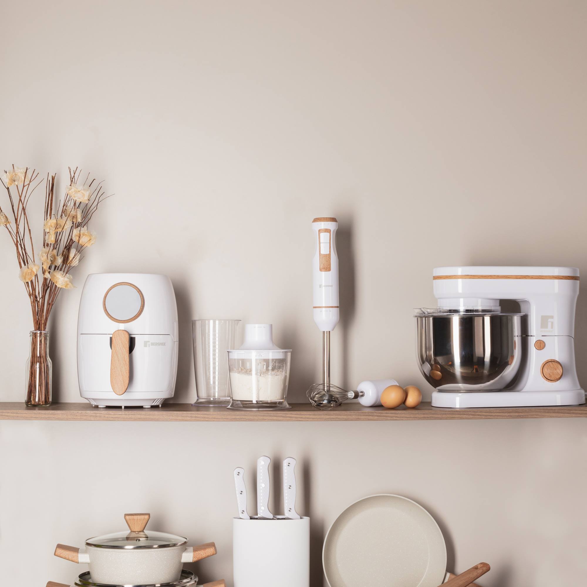 Bergner NATURALLY Tostadora de 2 rebanadas 700W y 7 velocidades