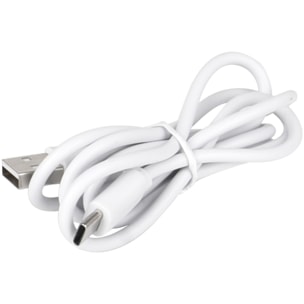 OMEGA Lampada da Tavolo 4W Ricaricabile con Cavo USB Bianca