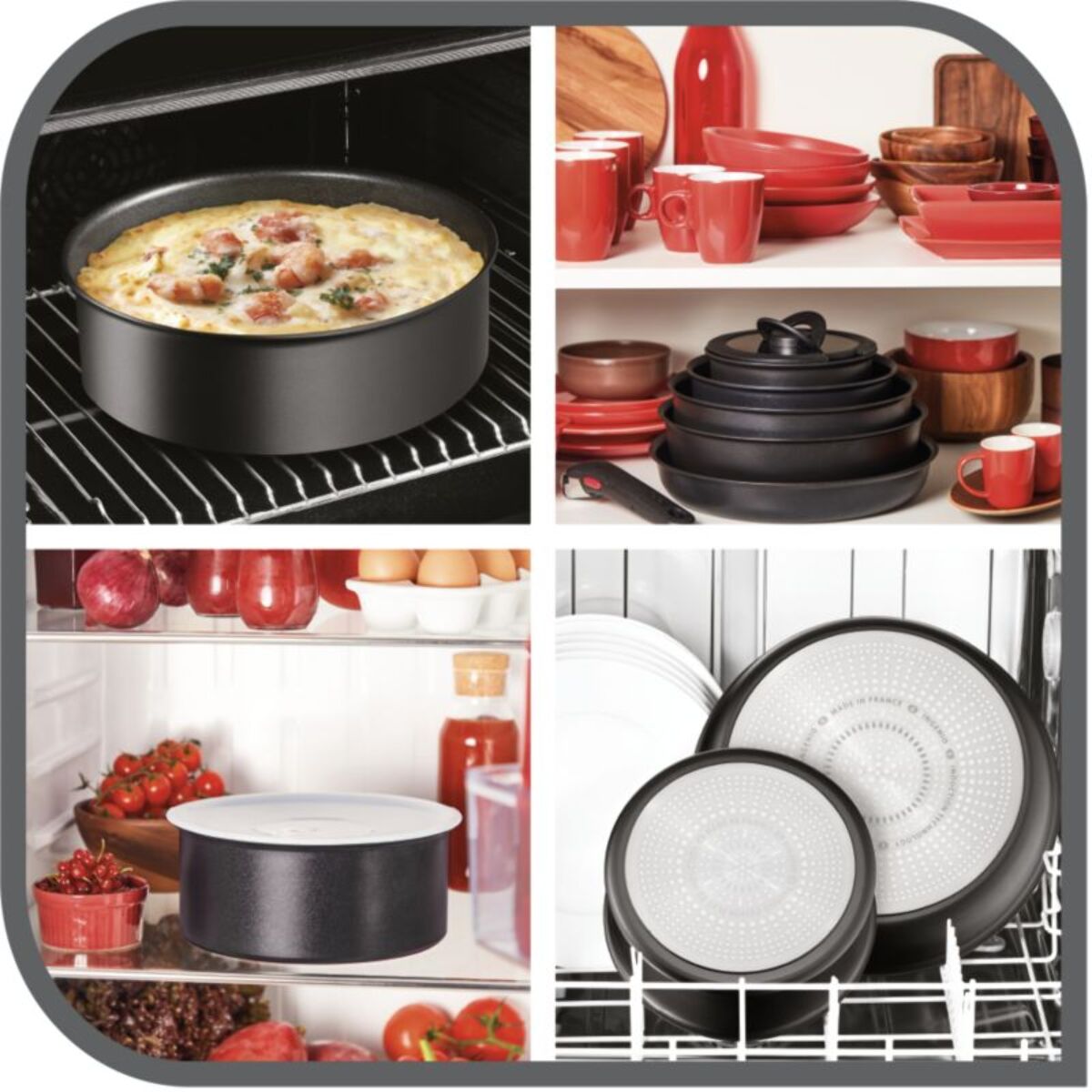 Batterie de cuisine TEFAL Ingenio Easy Plus lot 3 casseroles