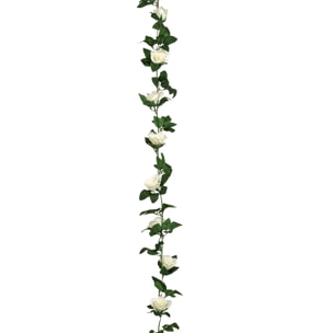 Guirlande de roses artificielle "Naki" blanc H230cm