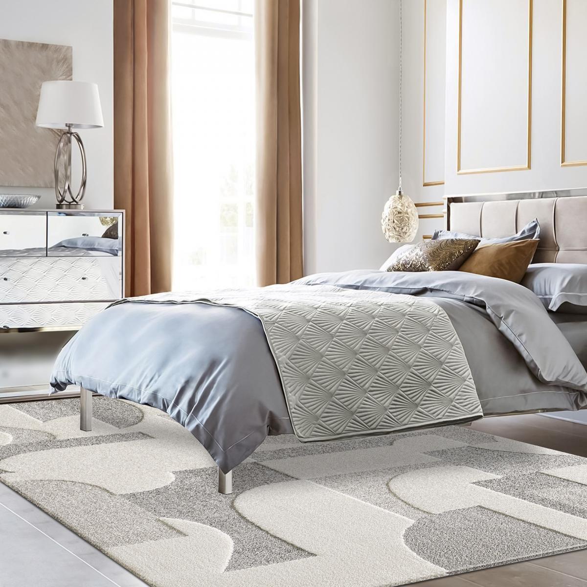 Tapis salon et chambre tissé motif simple FAHI