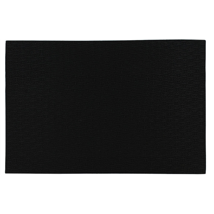 Lot de 6 sets de table en plastique effet cuir tressé noir 43x30cm ICA