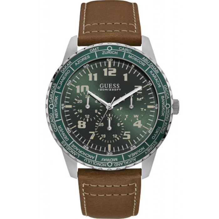 Reloj Guess W1170G1 Hombre Analogico Cuarzo con Correa de Cuero