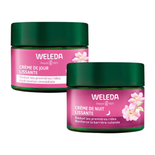WELEDA - Lot Crème de Jour lissante Rose musquée et Thé blanc et Crème de Nuit - 2x40ml
