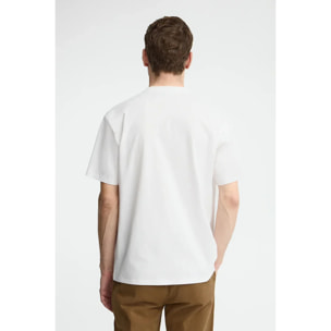 Camiseta blanca de corte holgado con parche Polo Club