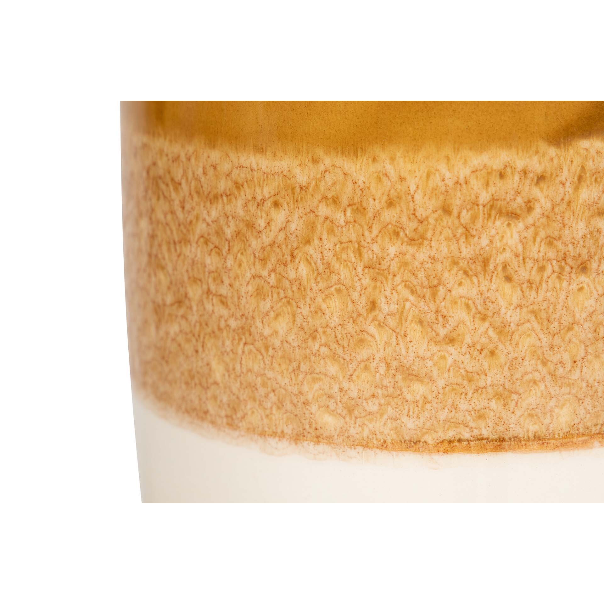 Florero Ceramica Beige Amarillo 20x20x34 Cm