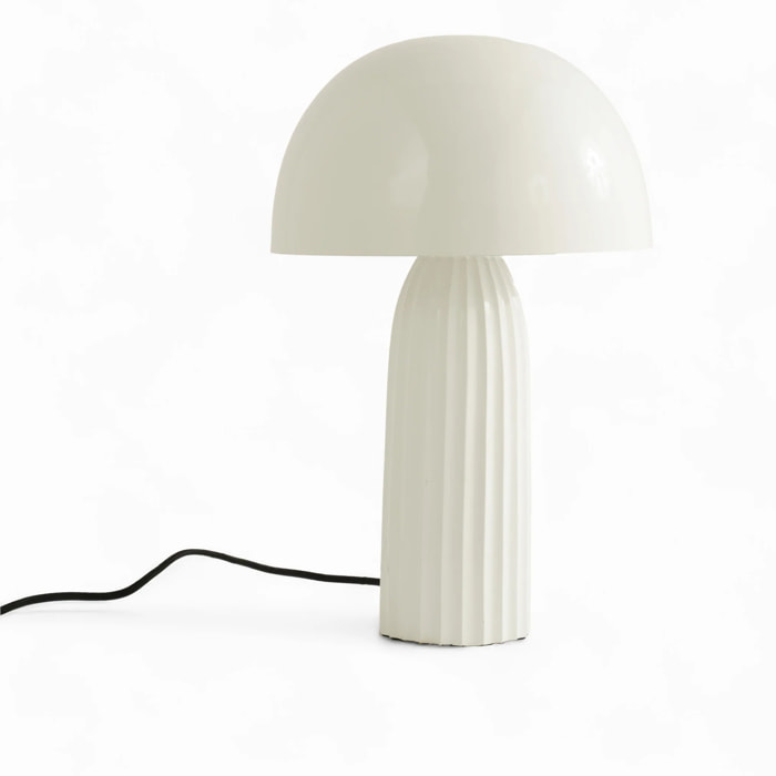 Lampe à poser en métal blanc finition brillante - Joy
