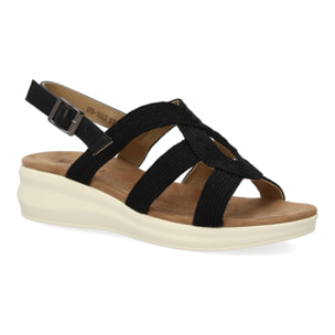 Sandalia plana de mujer comoda y elegante diseño moderno con tiras cruzadas