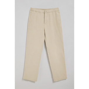 Pantaloni Trent beige con elastico in vita e particolari Polo Club