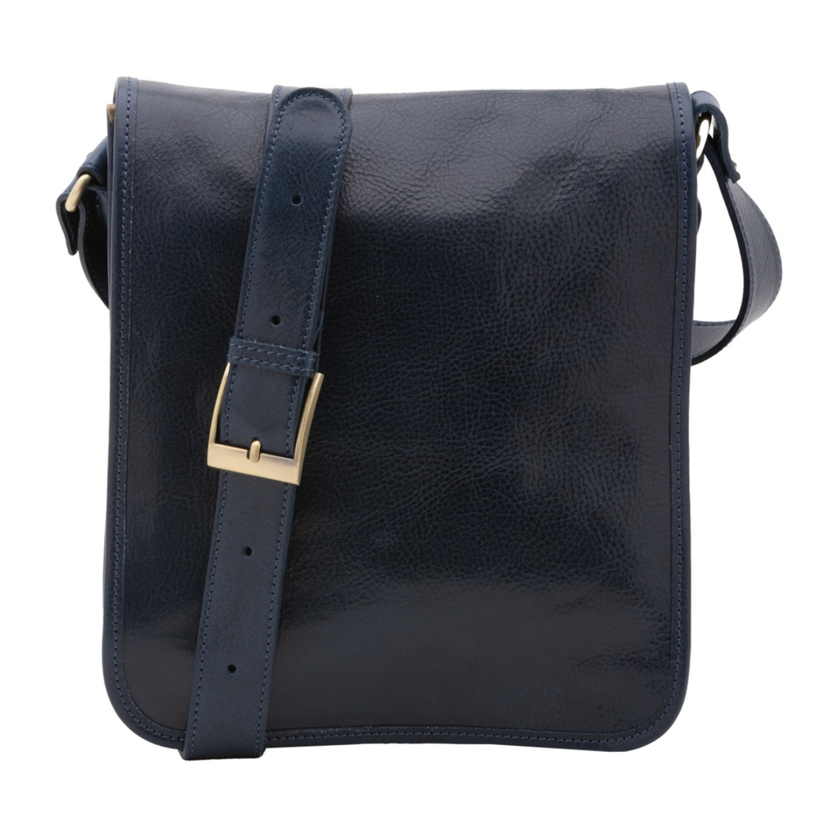 Borsa a tracolla uomo in vera pelle - Modello False - Made in Italy - 29.0 x 24.0 x 9.0 cm