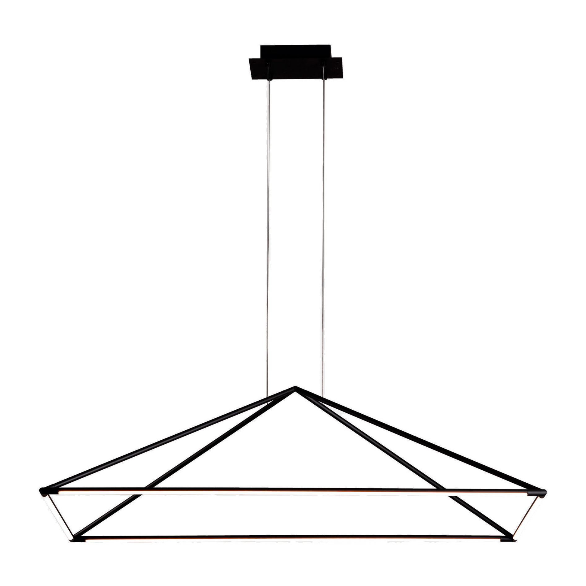 LEDS C4 Lámpara Colgante Tubs 1200MM LED 53.5W Blanco Cálido 3000K Negro para Interior,