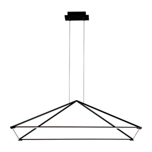 LEDS C4 Lámpara Colgante Tubs 1200MM LED 53.5W Blanco Cálido 3000K Negro para Interior,