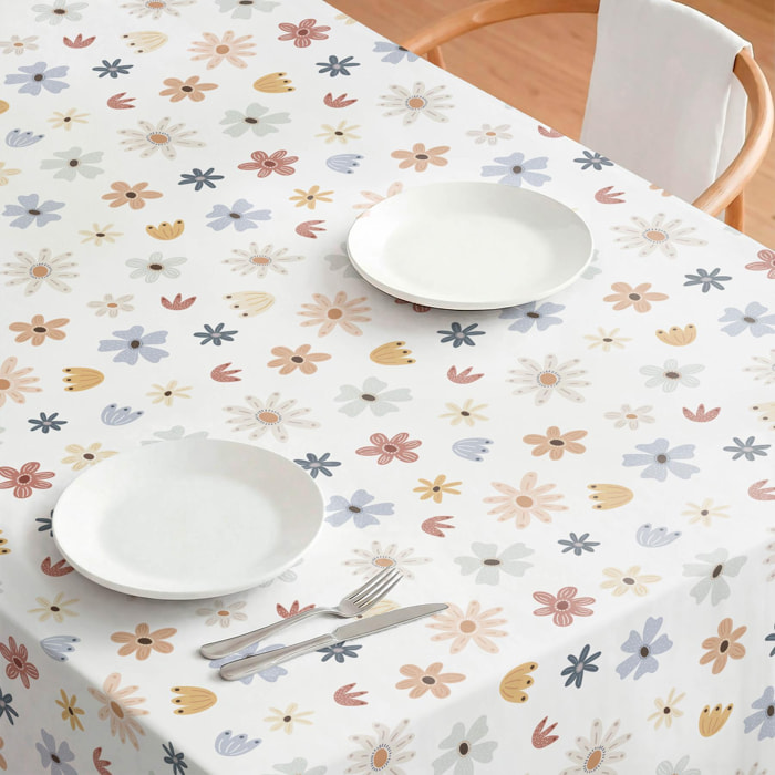 Nappe anti-taches FLORETTE MULTICOLORE - enduite