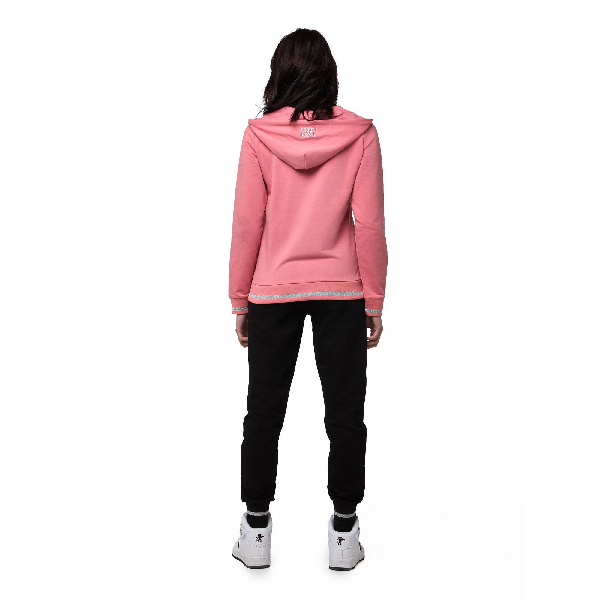 Tuta da donna con felpa con cappuccio e zip e joggers non felpata Leone Bright