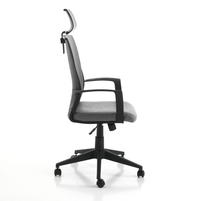 Tomasucci Fauteuil de bureau ONTARIO Gris