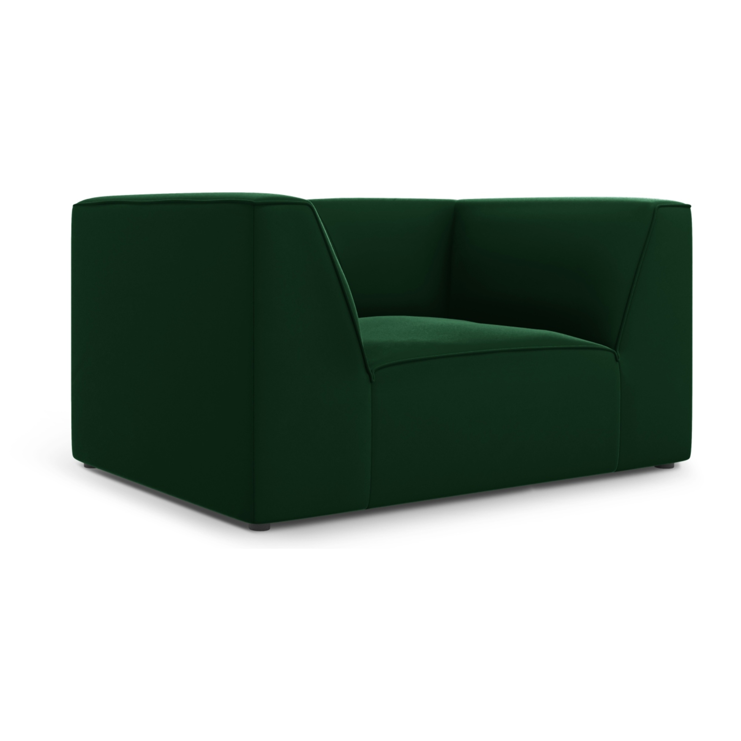 Fauteuil "Charles" en velours vert