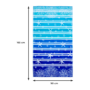 Telo Mare Spugna Jacquard Spiaggia Disegno Lanzarote Degradè
