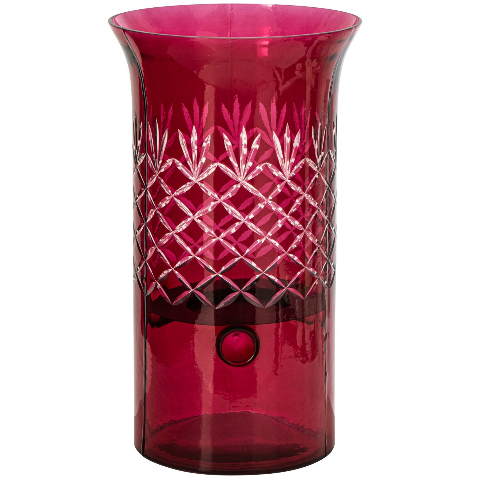 J-Line Chandelier - verre - rose foncé - small