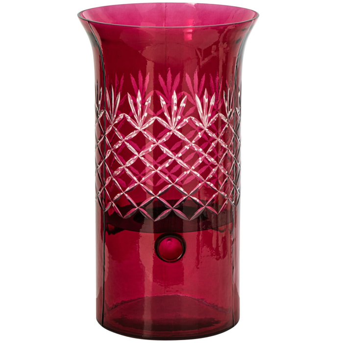 J-Line Chandelier - verre - rose foncé - small