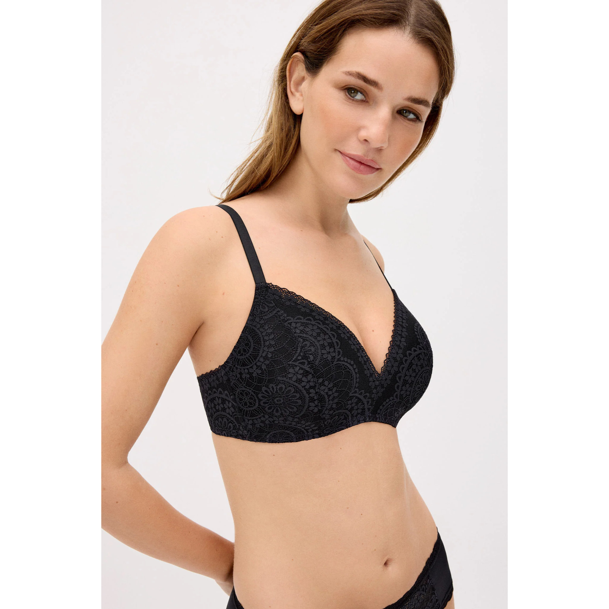 Reggiseno senza ferretto con imbottitura Nero