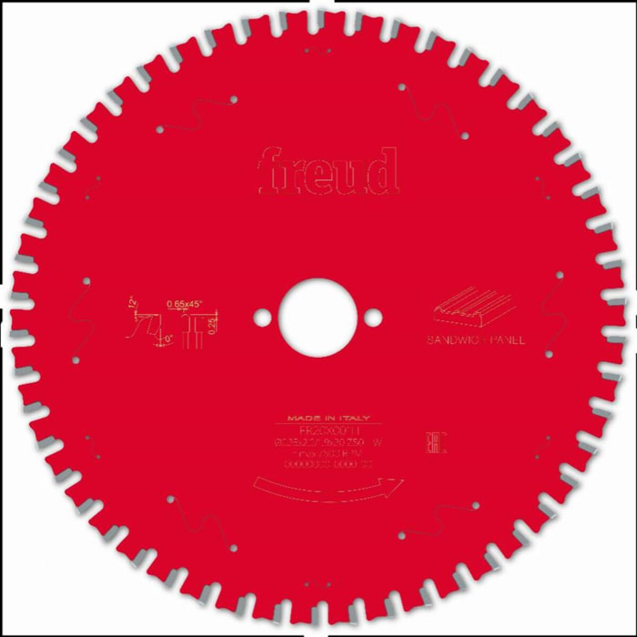 Lame pour scie circulaire portative FREUD - Ø235 2,2/1,8 AL30 Z50 TPB 0° - F03FS09857