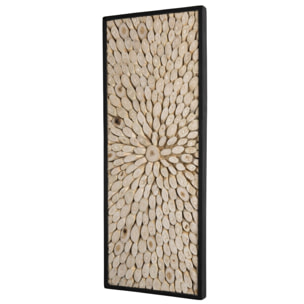 SAM - Décoration murale rectangulaire 100x40cm branches bois Teck nature