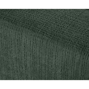 Miro - canapé panoramique en U 7 places - convertible avec coffre - en velours texturé - Vert
