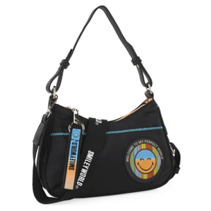 Bolso Bandolera Mujer Sint/Pu Smiley World Smiley Negro