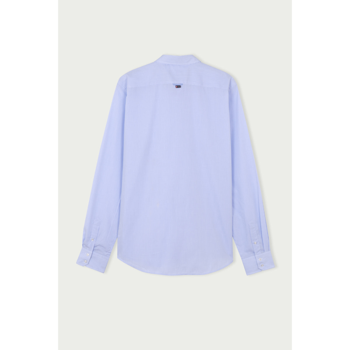 Camicia Uomo 2 Bottoni Button Down Slim Cotone Quadro Piccolo Bianco\Blu Inchiostro