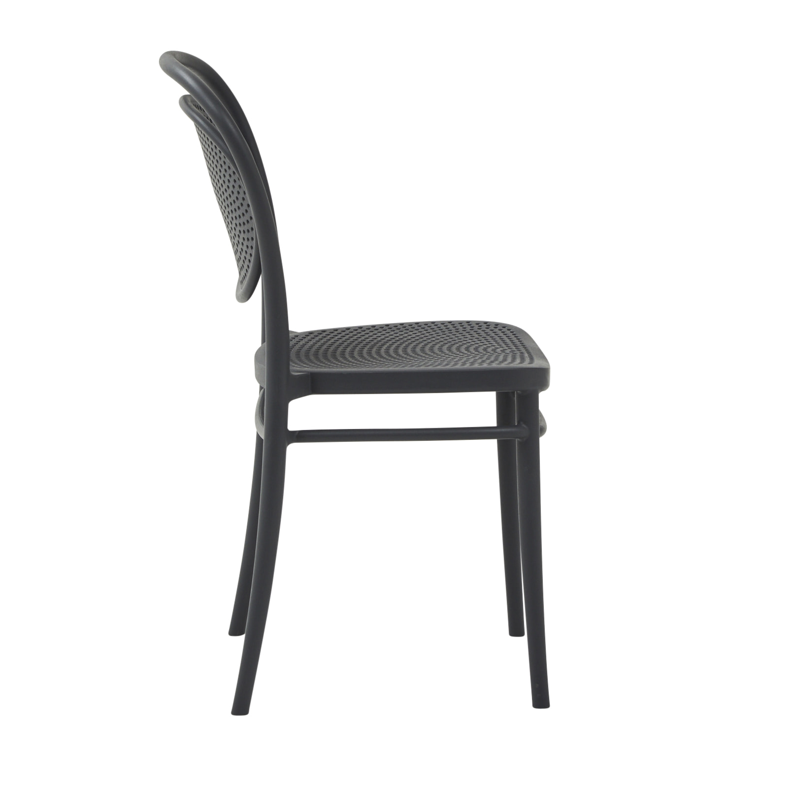 Set  2 sedie impilabili in polipropilene colore antracite