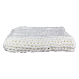 Plaid - HOME DECO FACTORY - Grosse Maille - Chunky - Beige