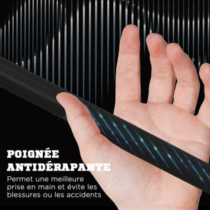 Barre d'haltères en acier 180 cm Ø 50 mm avec 2 pinces charge max. 200 Kg
