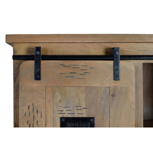 Alacena de Madera de Mango 150 Cm Estilo Industrial