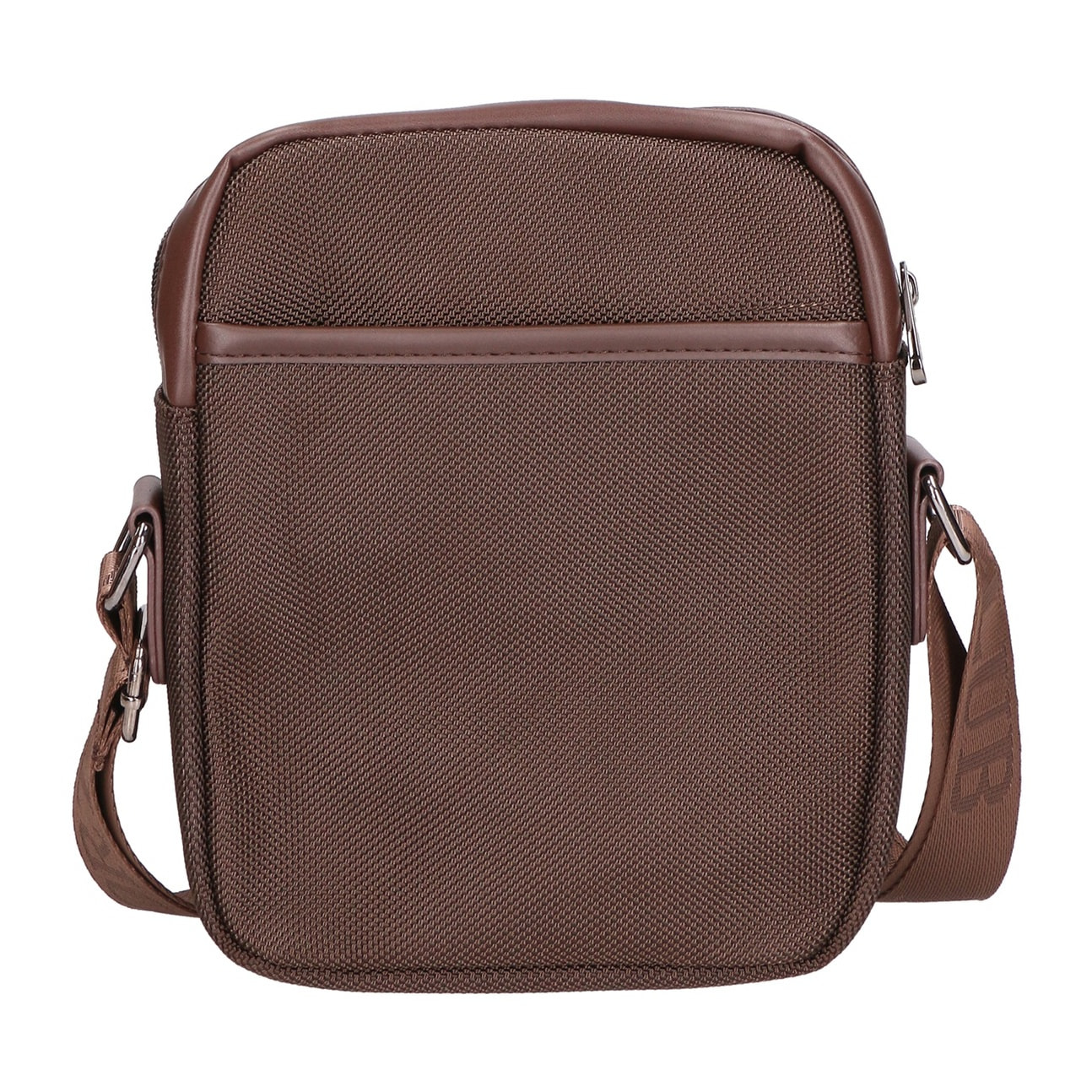 Borsa a tracolla uomo - Modello False - Pelle PU e Tessuto - 18.0 x 21.0 x 4.0 cm