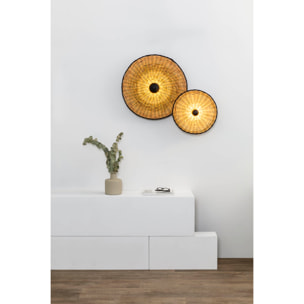 COSTAS 600 H70 Aplique/plafón negra/ratán