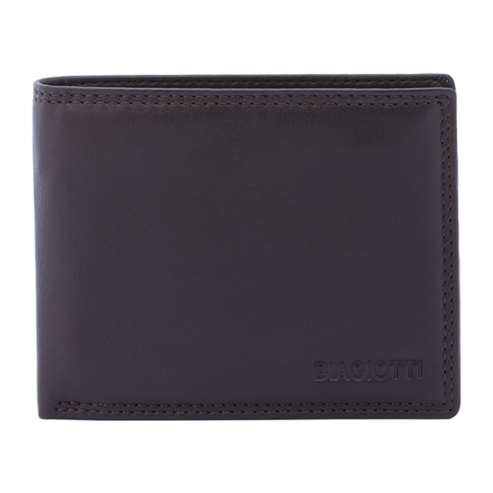 Portafoglio  da uomo In Vera pelle Made in Italy 12x9,5x3 cm