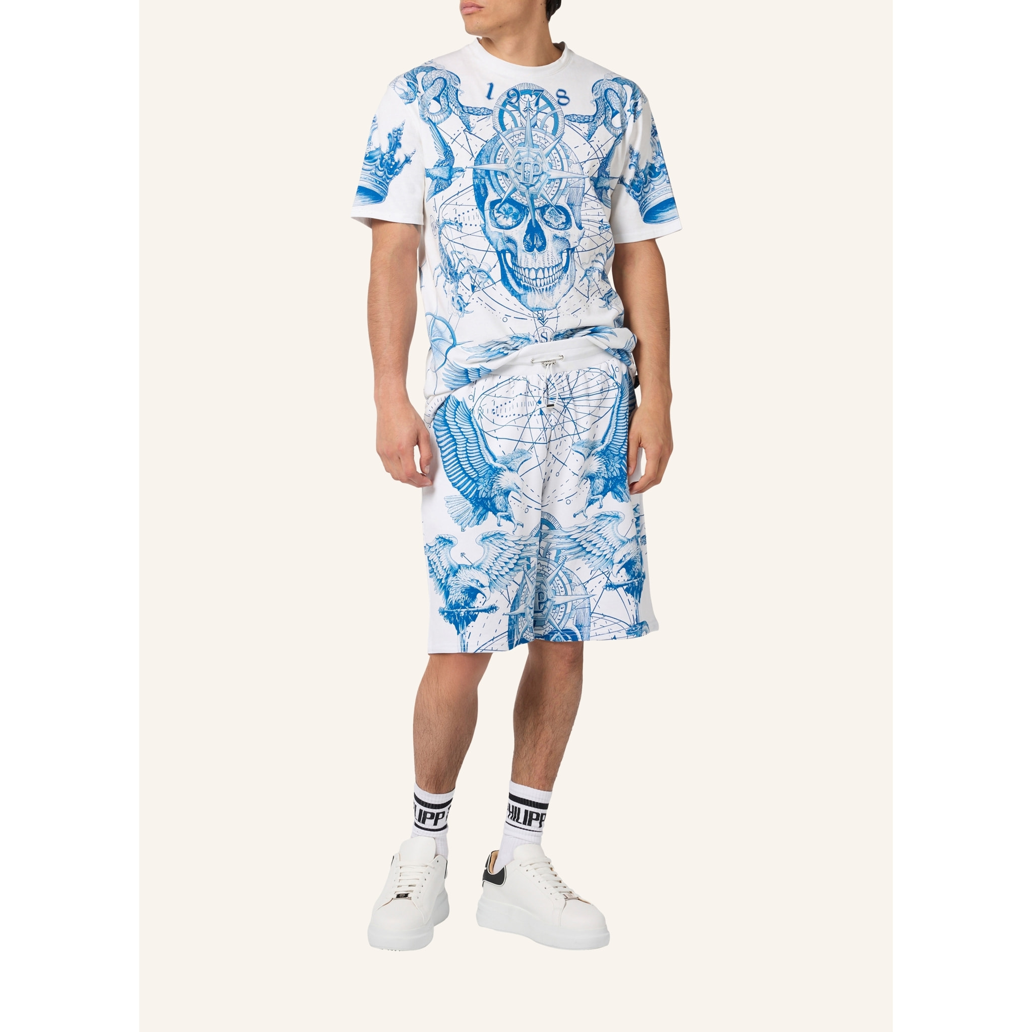PHILIPP PLEIN Fleece Shorts Tattoo Tattoo