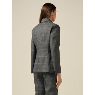 Oltre - Blazer check doppiopetto - Grigio