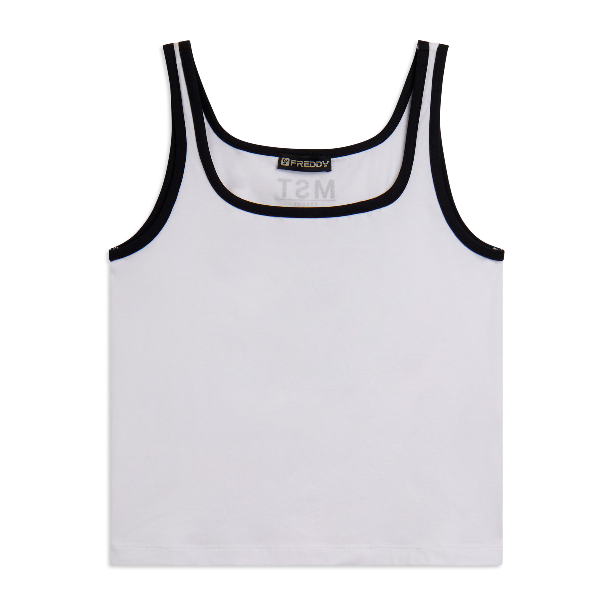 Canotta slim con bordi a contrasto