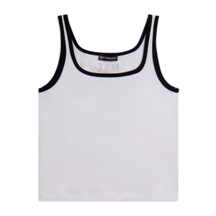 Canotta slim con bordi a contrasto