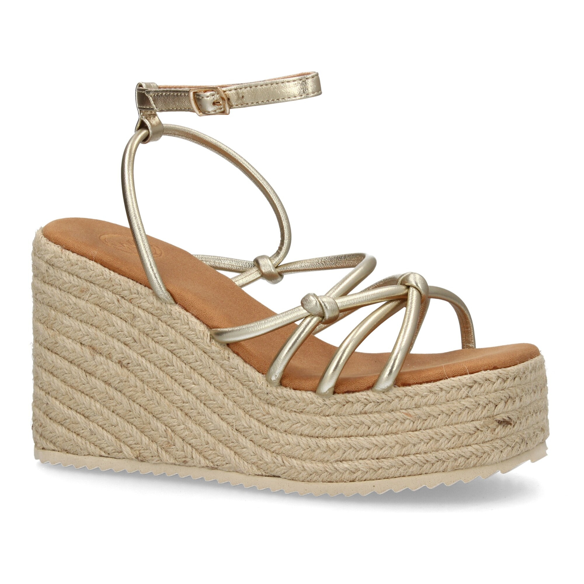 Sandalias de cuña con tiras cruzadas