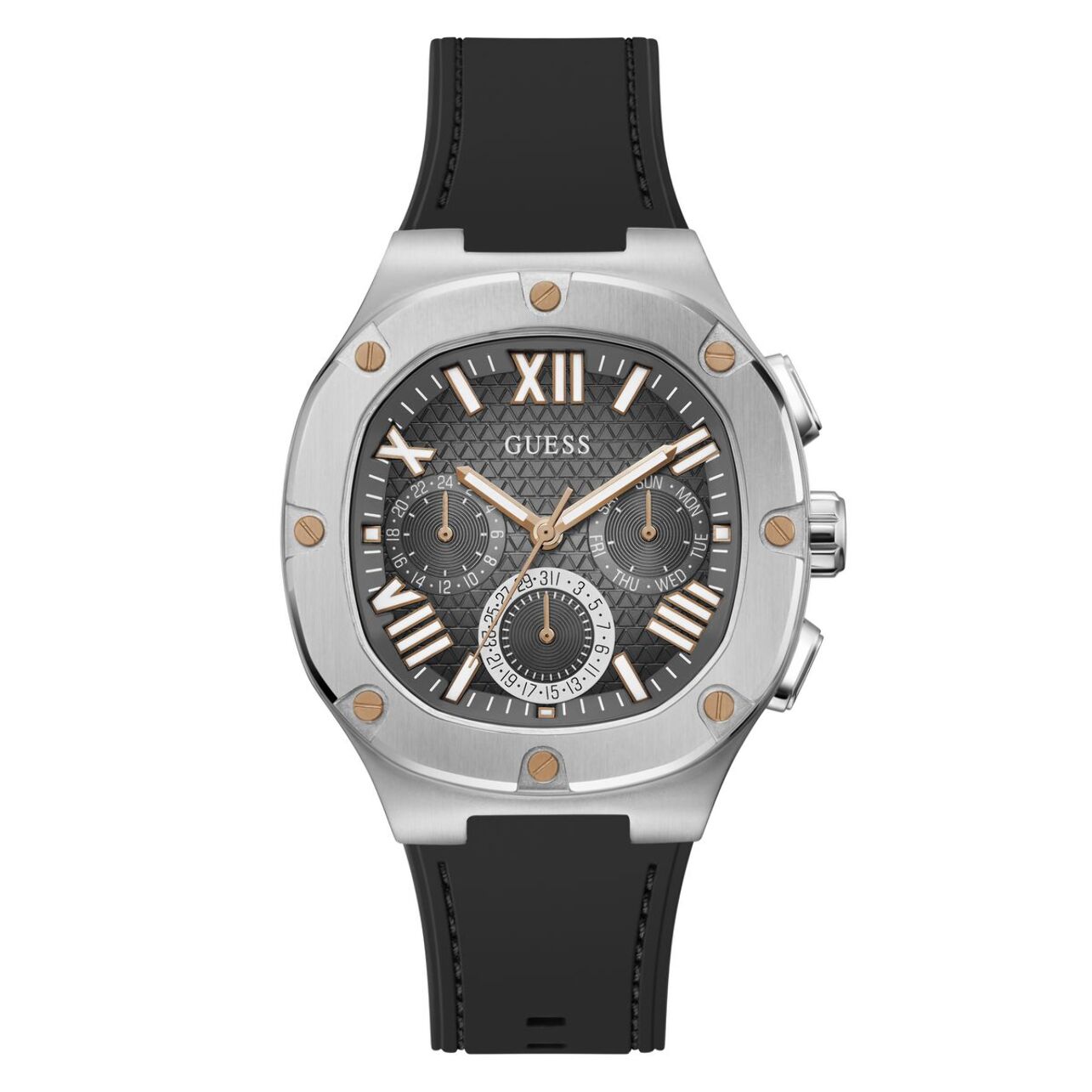 Reloj Guess GW0571G1 Hombre Analogico Cuarzo con Correa de Silicona